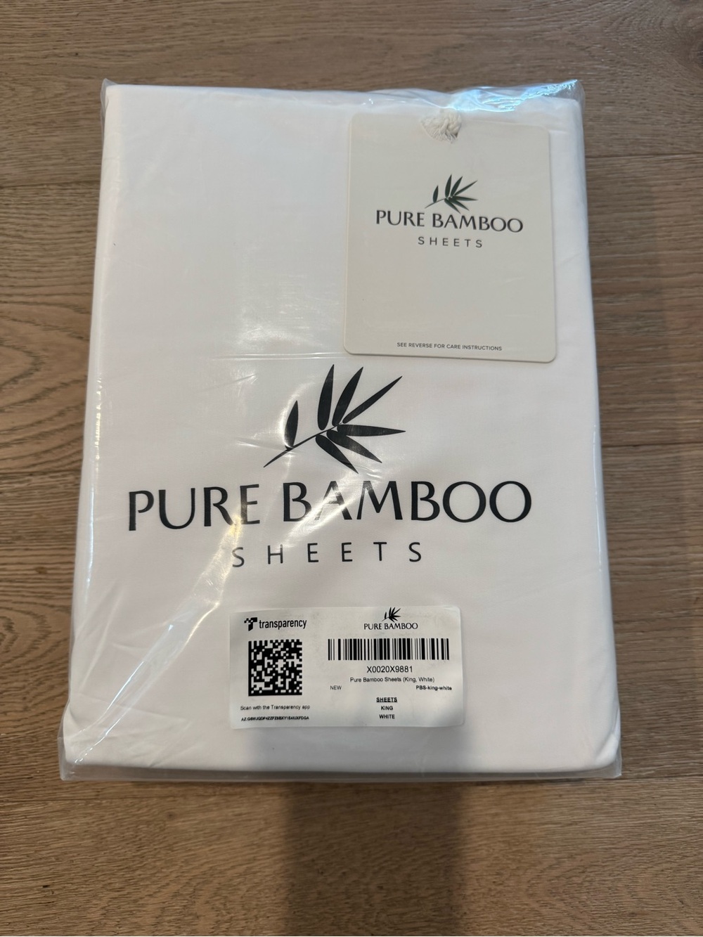 King White Bamboo-Cotton Bed Sheet Set - Soft Breathable Home Bedding - Picture 4 of 4